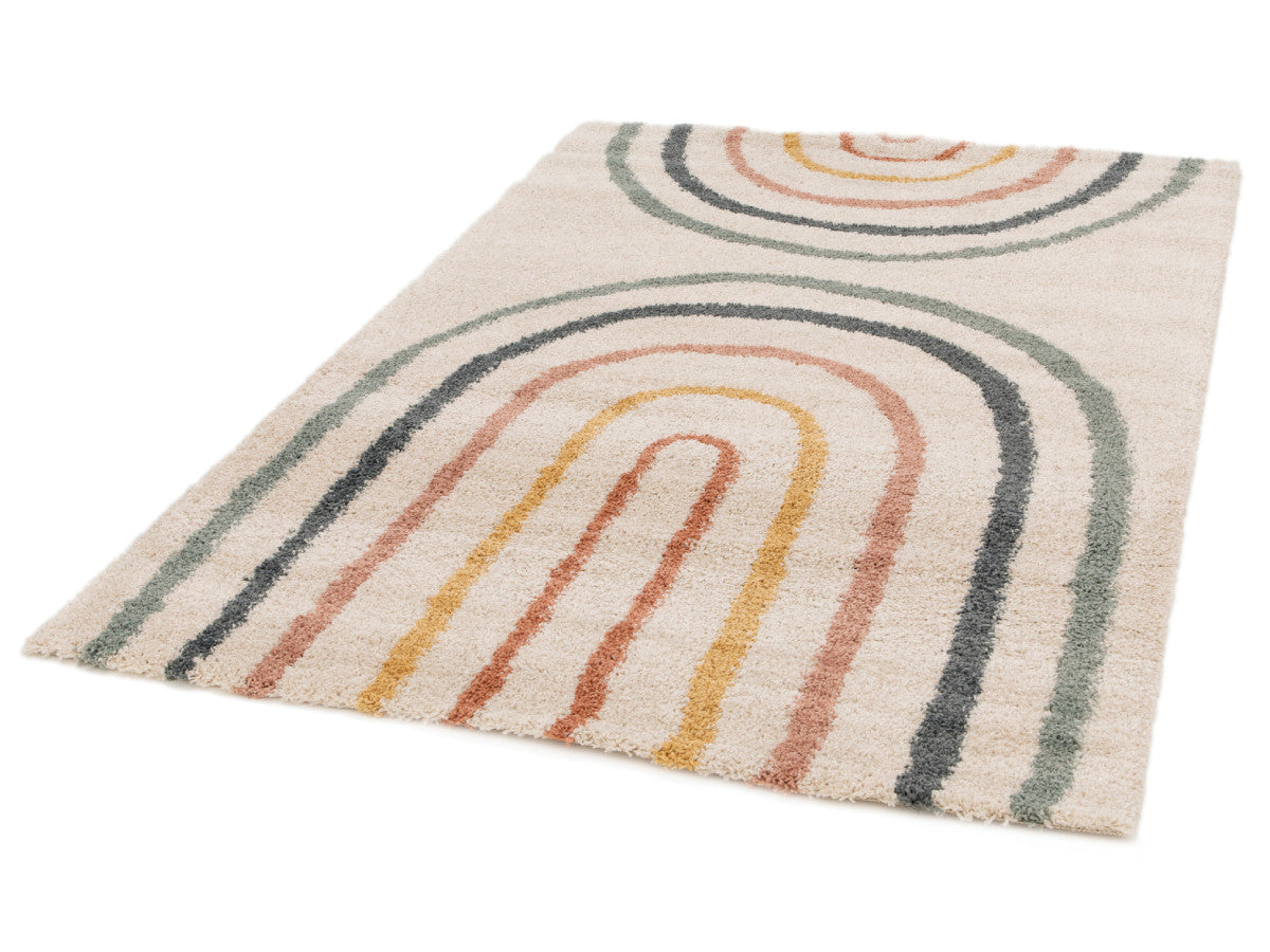 LILIA halfhoogpolig tapijt met abstract patroon - Veelkleurig