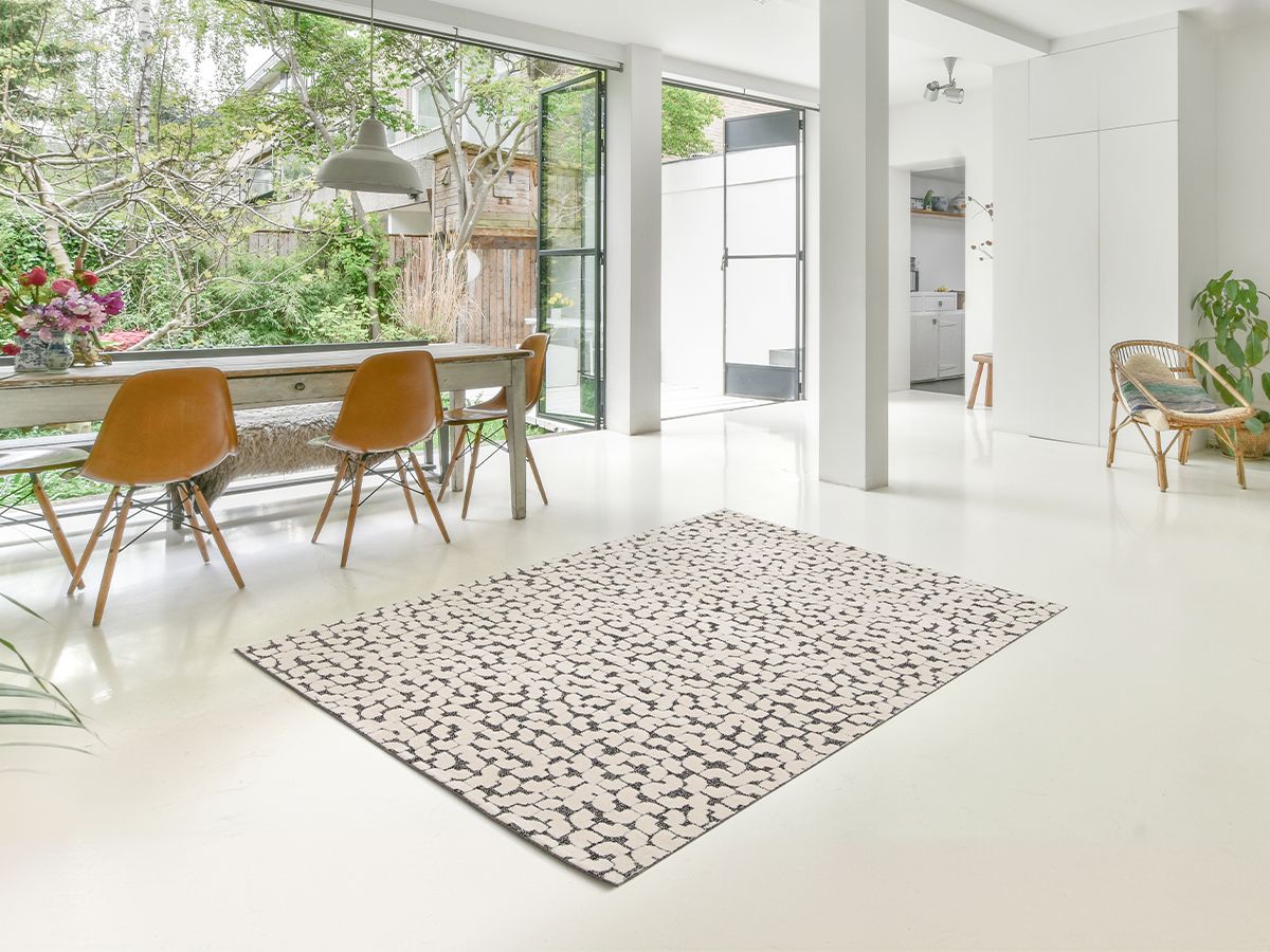 Kortpolig tapijt CALYRA abstract patroon - Beige