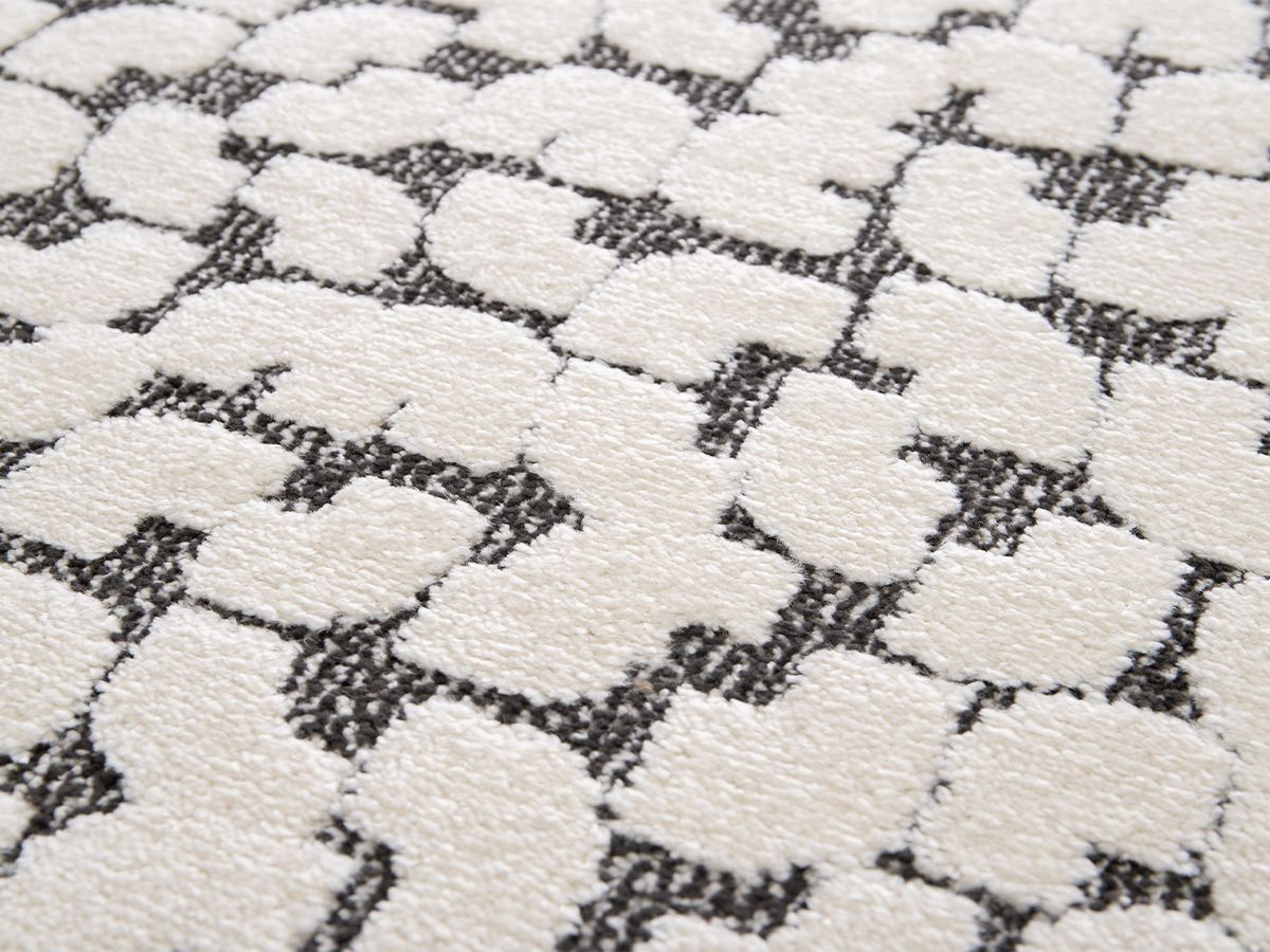 Kortpolig tapijt CALYRA abstract patroon - Beige