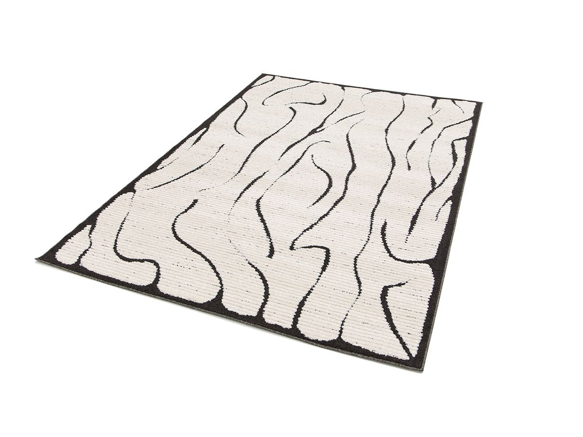 COSMARA laagpolig tapijt abstract motief - Beige