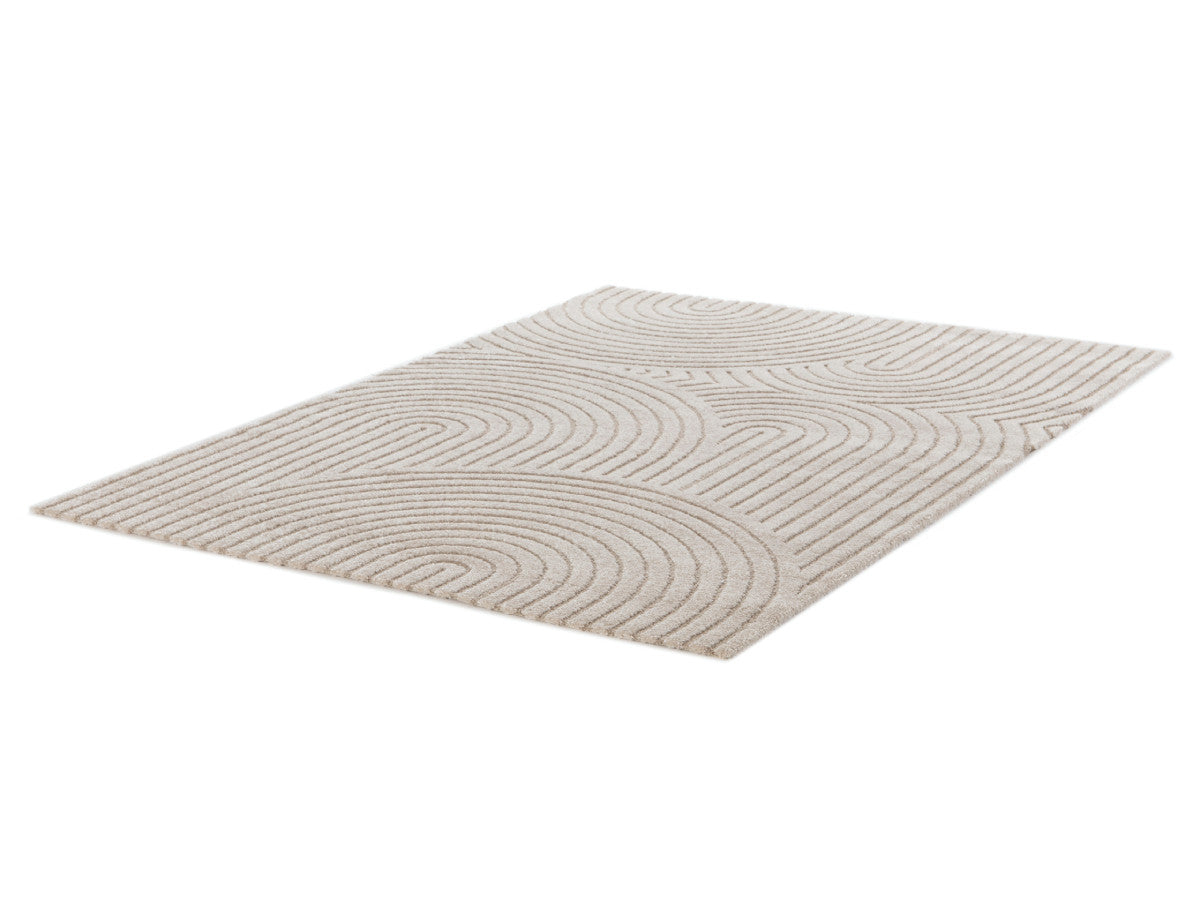 Laagpolig tapijt HERVE abstract patroon - Beige