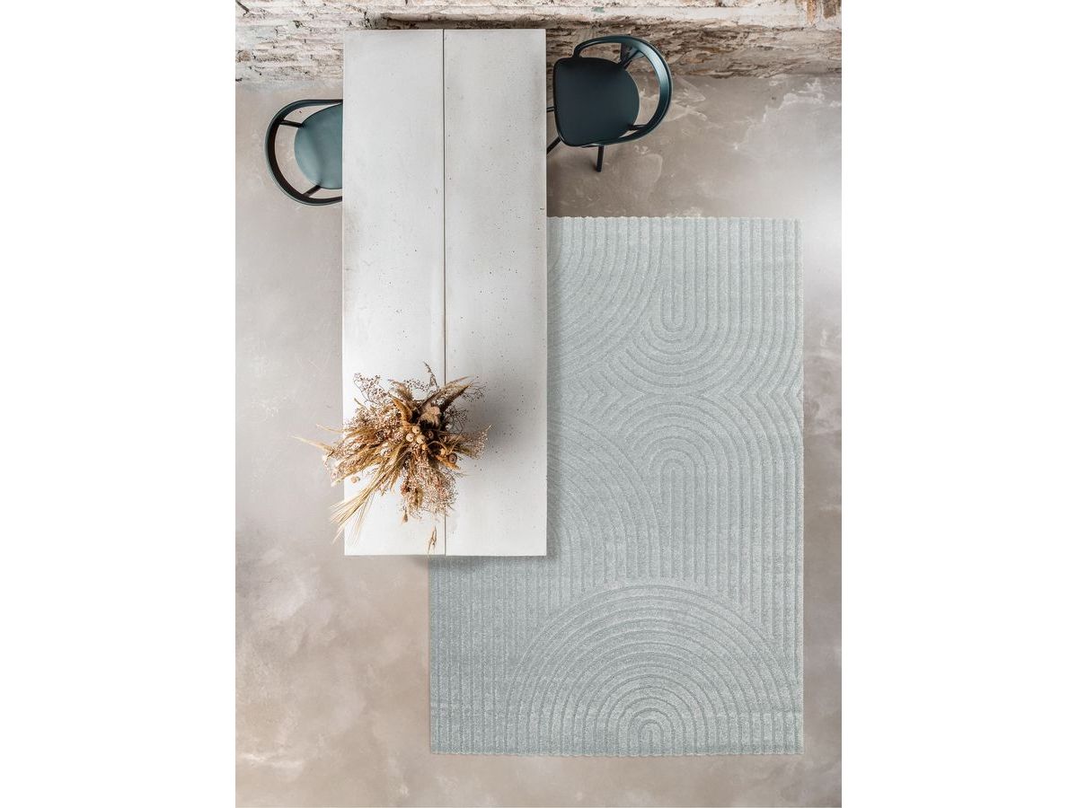 Laagpolig tapijt HERVE abstract patroon - Blauw