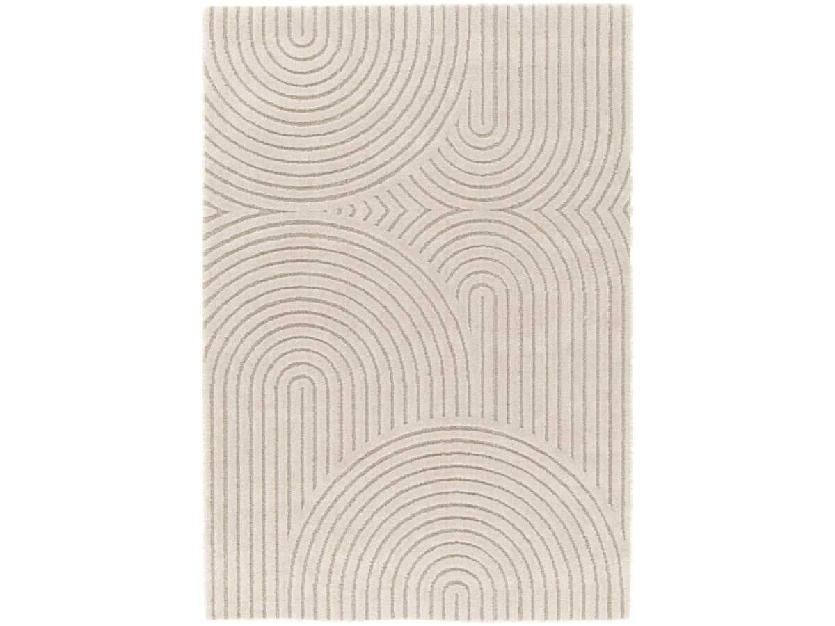 Laagpolig tapijt HERVE abstract patroon - Beige
