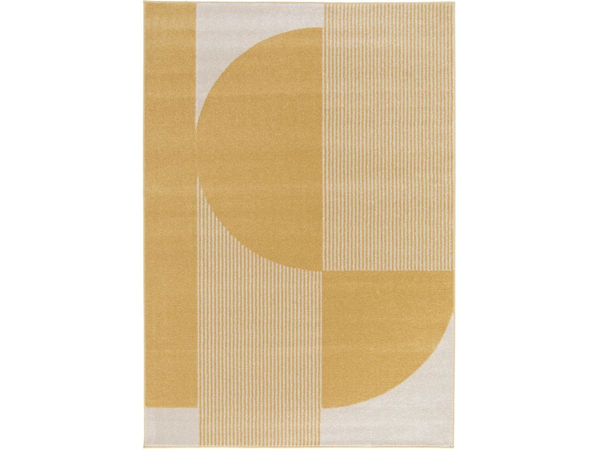 Kortharig tapijt IRENA abstract motief - Geel