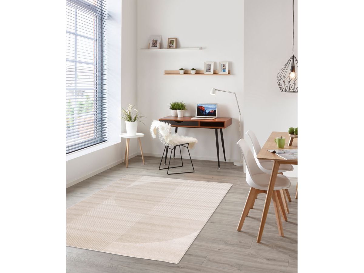 Kortharig tapijt IRENA abstract motief - Beige