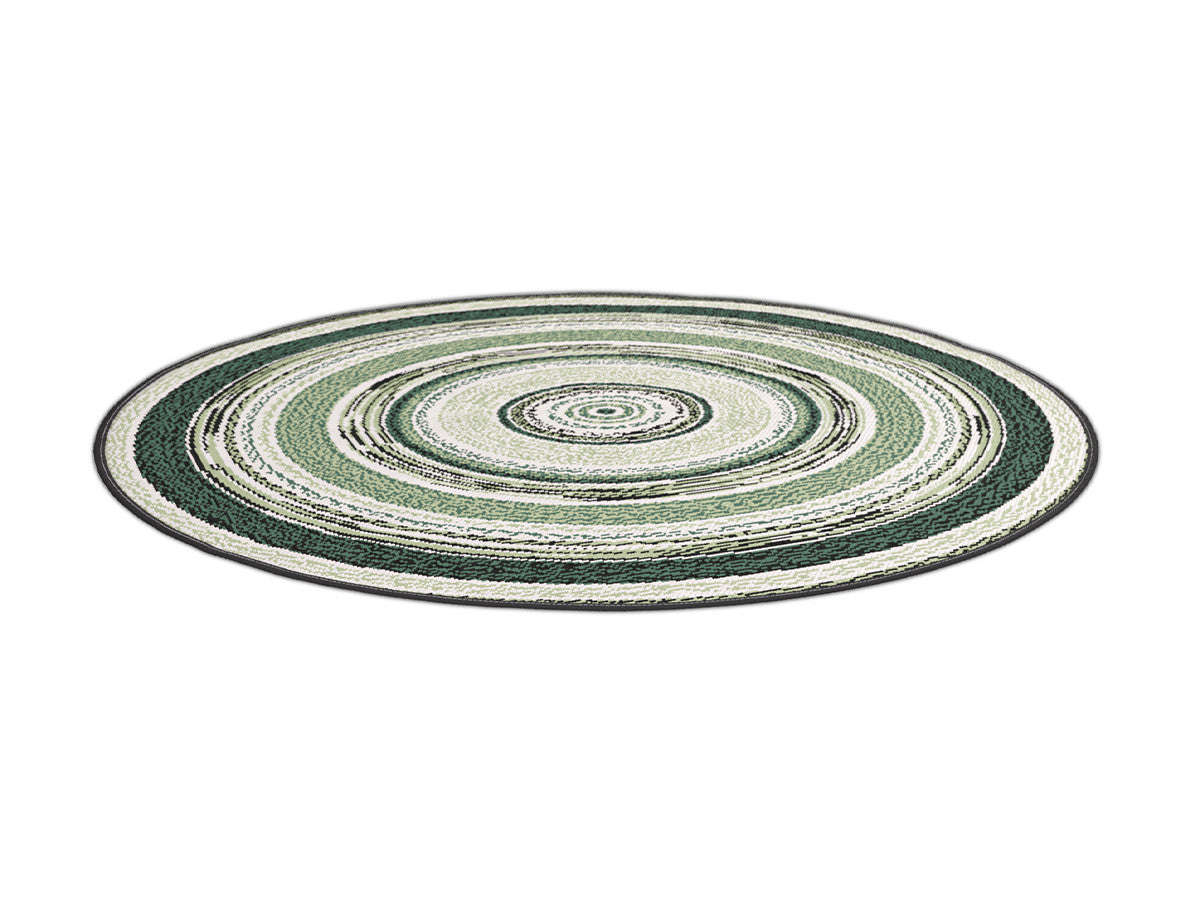 Laagpolig tapijt IVY vintage motief - Groen