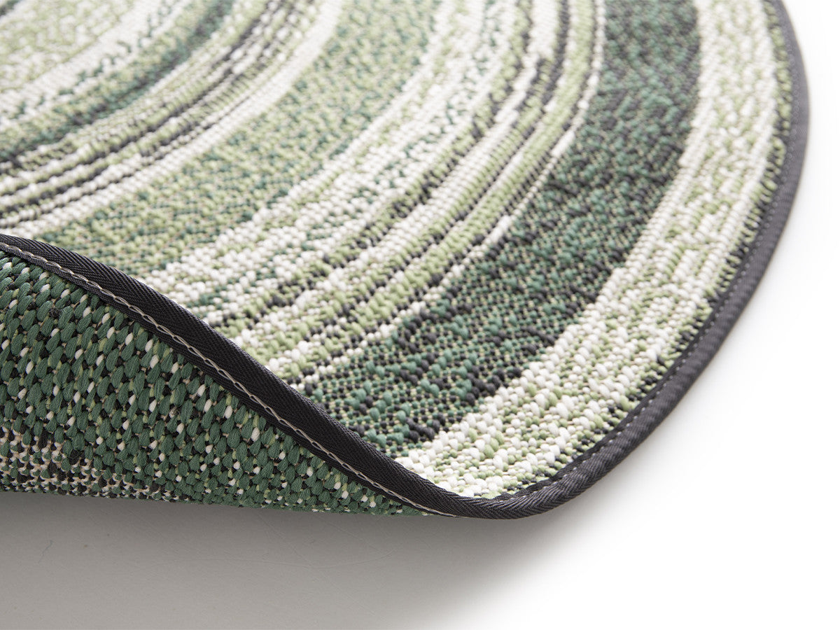 Laagpolig tapijt IVY vintage motief - Groen