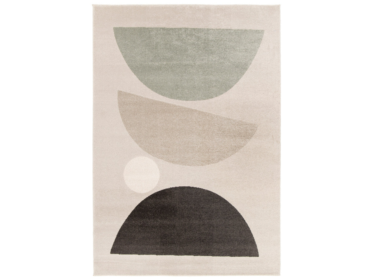 Kortharig tapijt MARTINE abstract patroon - Donkergrijs