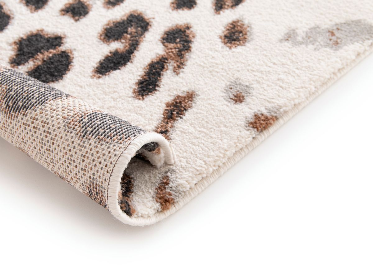 Kortharig tapijt MERYL luipaardmotief - Bruin luipaardprint