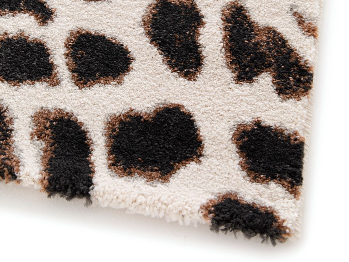 Kortharig tapijt MERYL luipaardmotief - Bruin luipaardprint