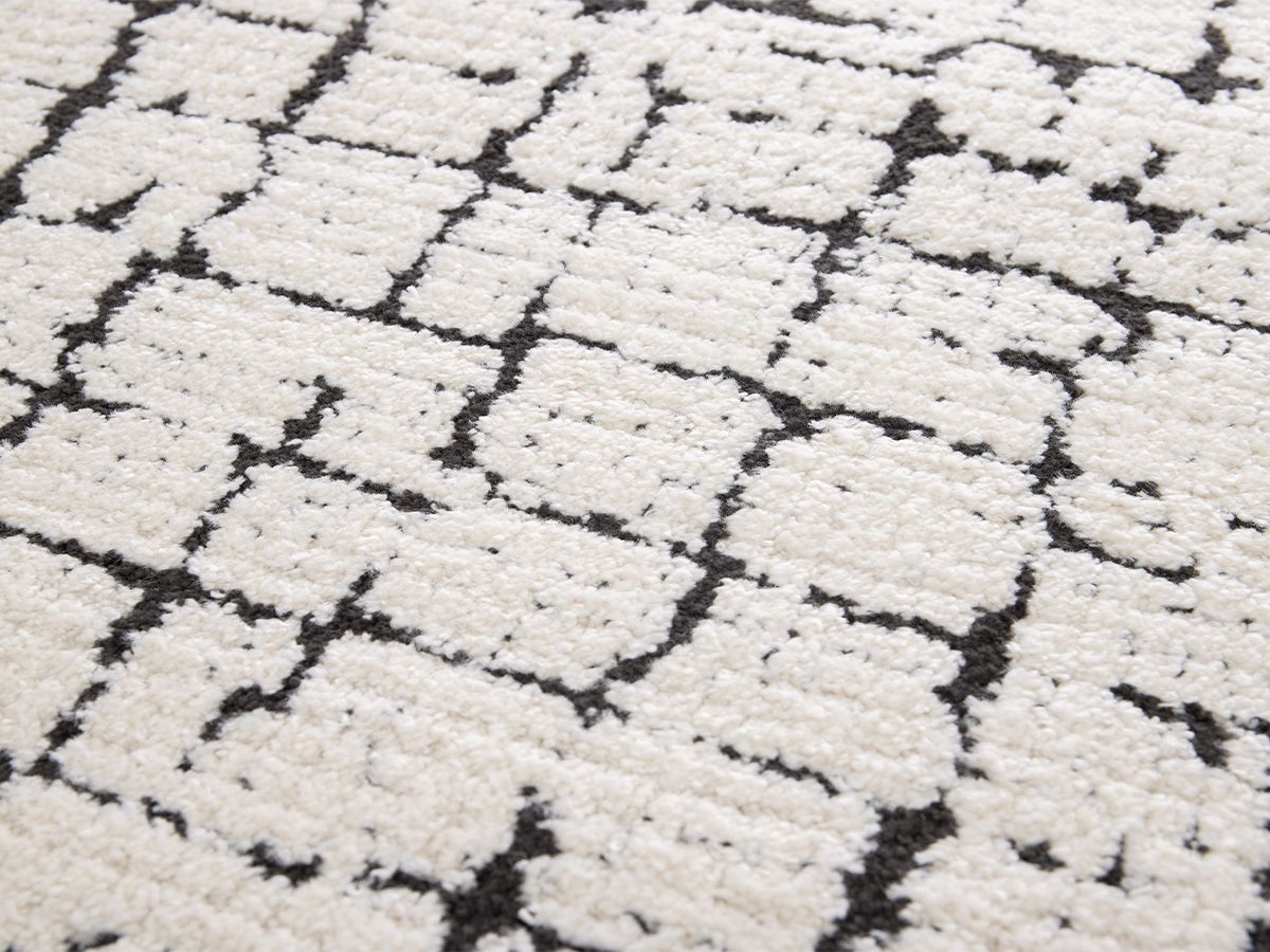 Kortharig tapijt NEBULIA abstract patroon - Beige