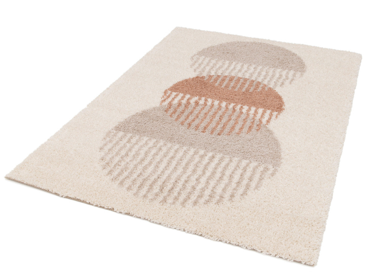 Kortharig tapijt PASCALE abstract motief - Beige