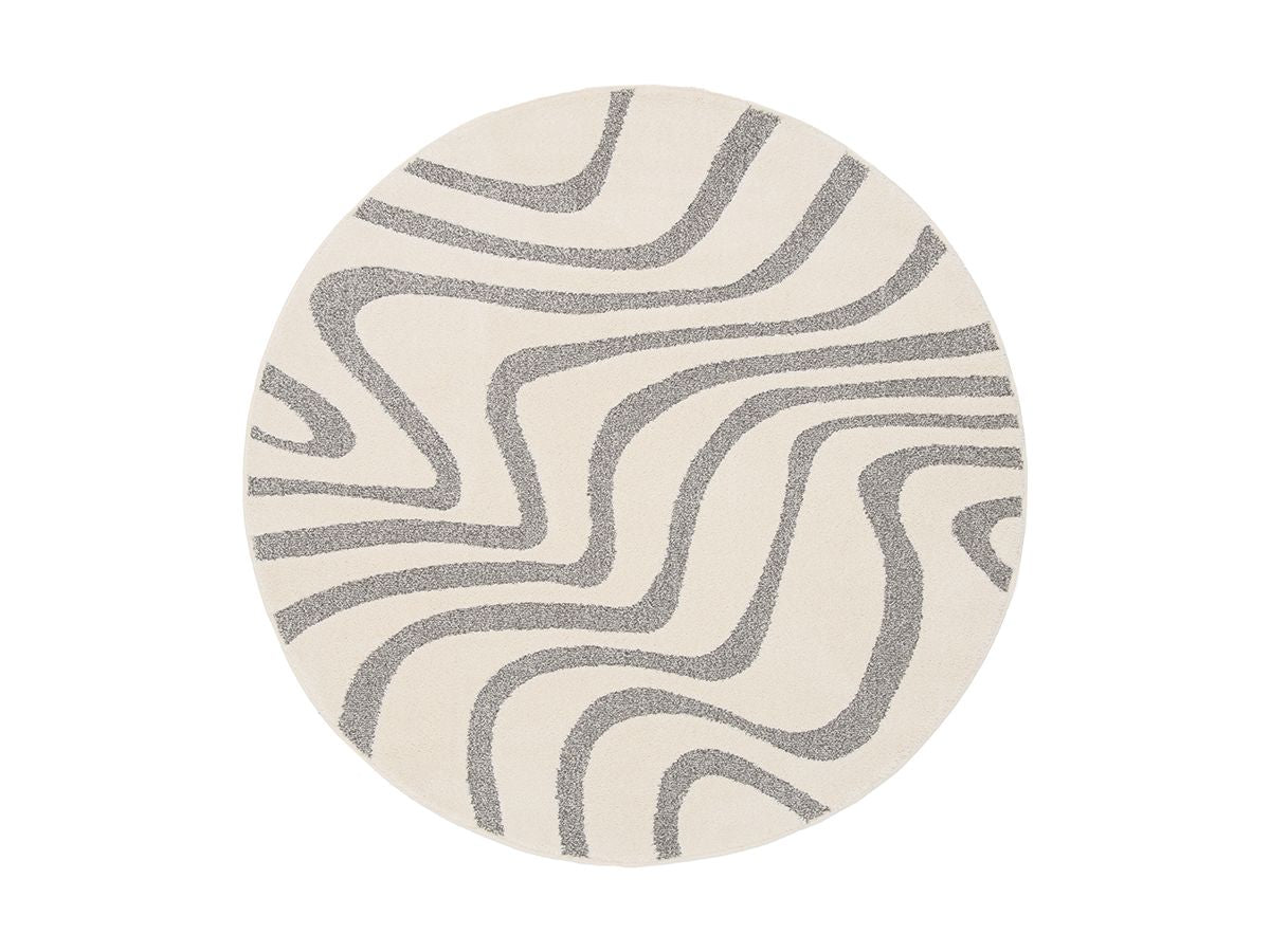 Kortharig tapijt SOFTERA abstract patroon - Lichtgrijs