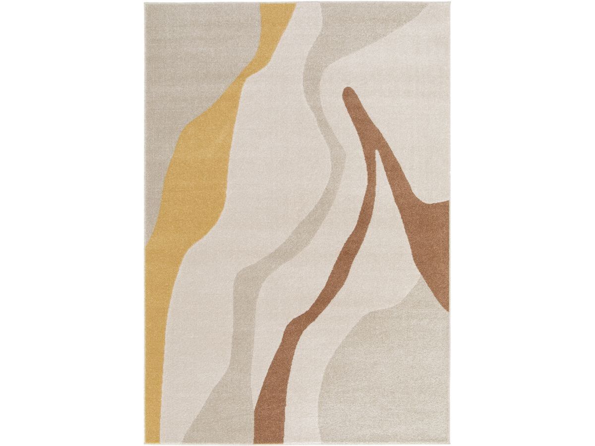 Kortharig tapijt ULYS abstract patroon - Beige