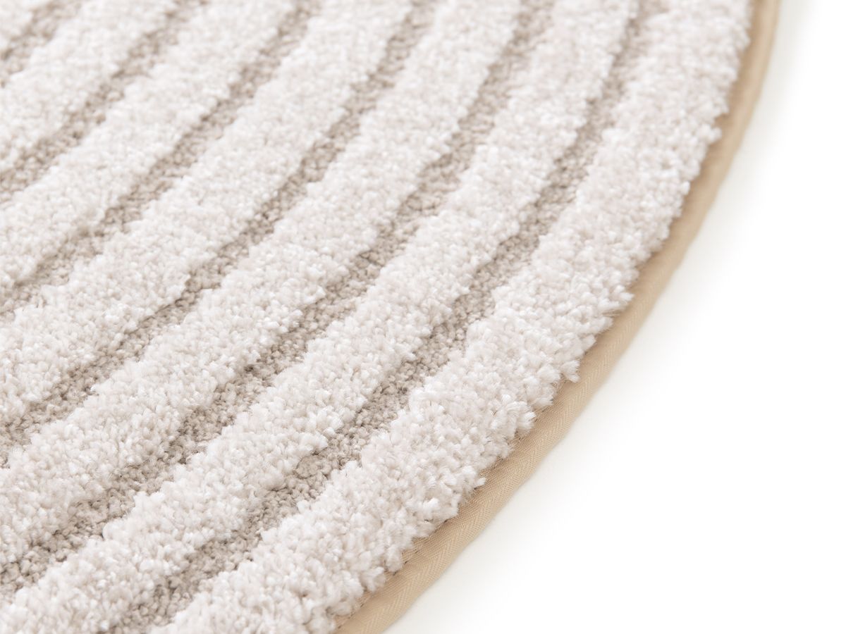 Rond tapijt met korte pool ONDELIA geometrisch patroon - Beige