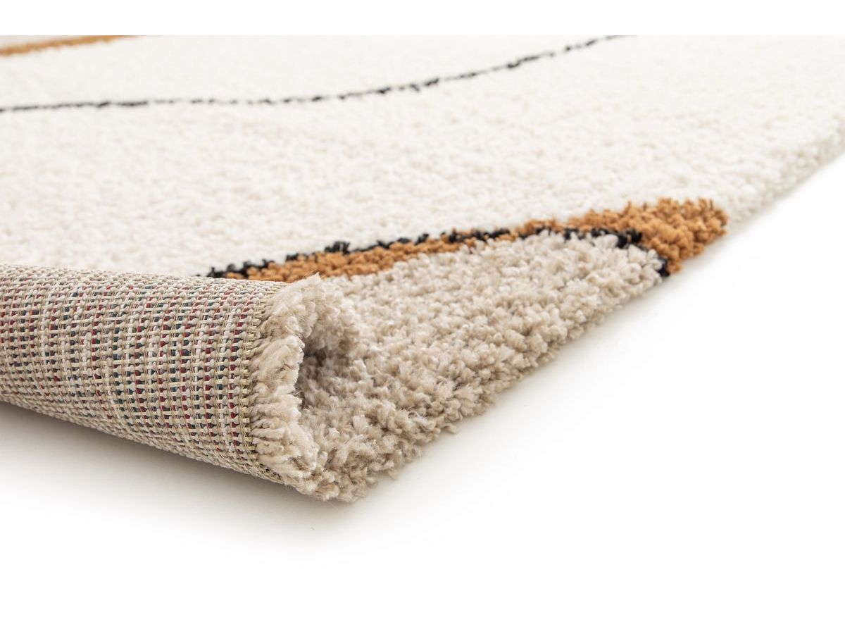 Shaggy tapijt LALOU abstract motief - Beige