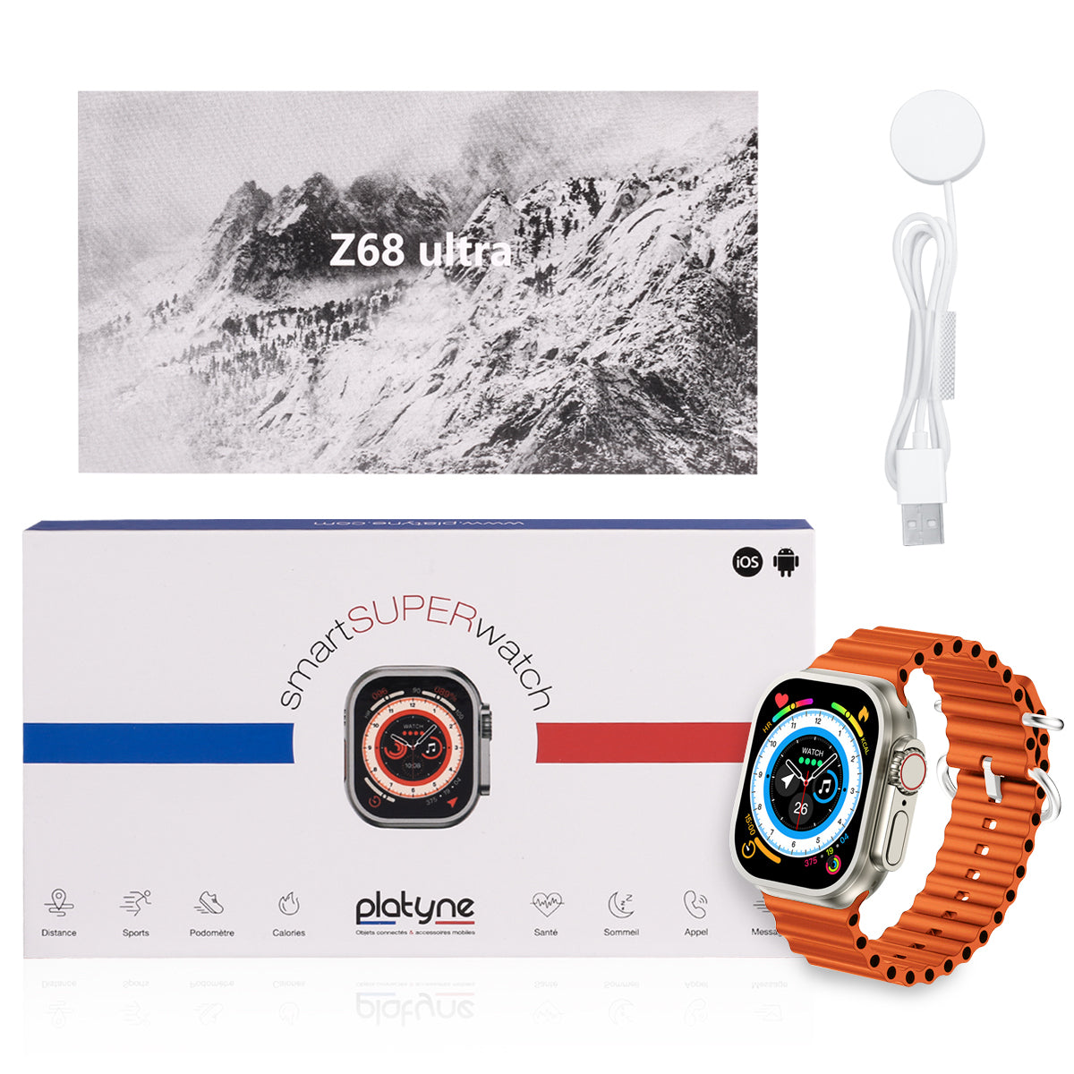 Multifunctionele Bluetooth Smartwatch - Oranje