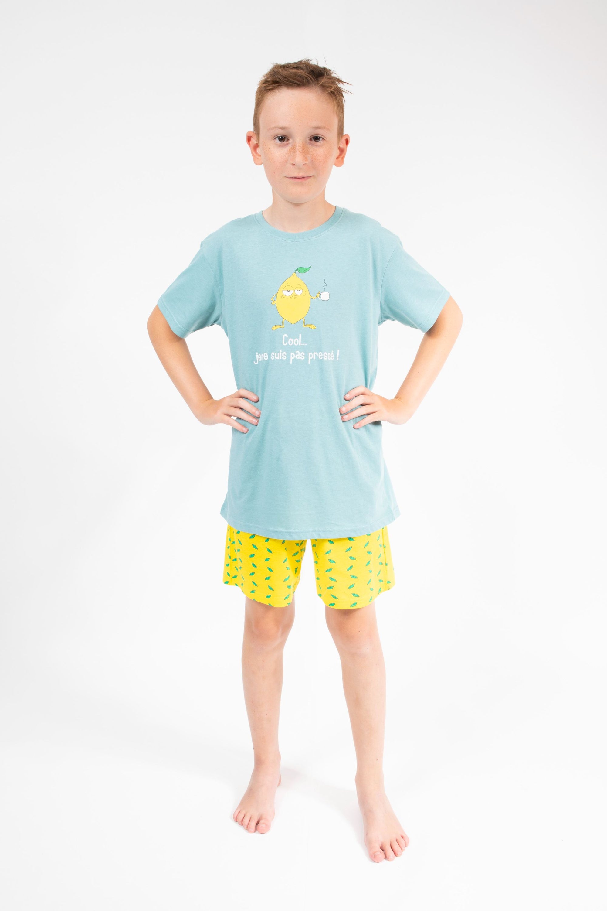 Pyjamashort Kid Green Aquifer