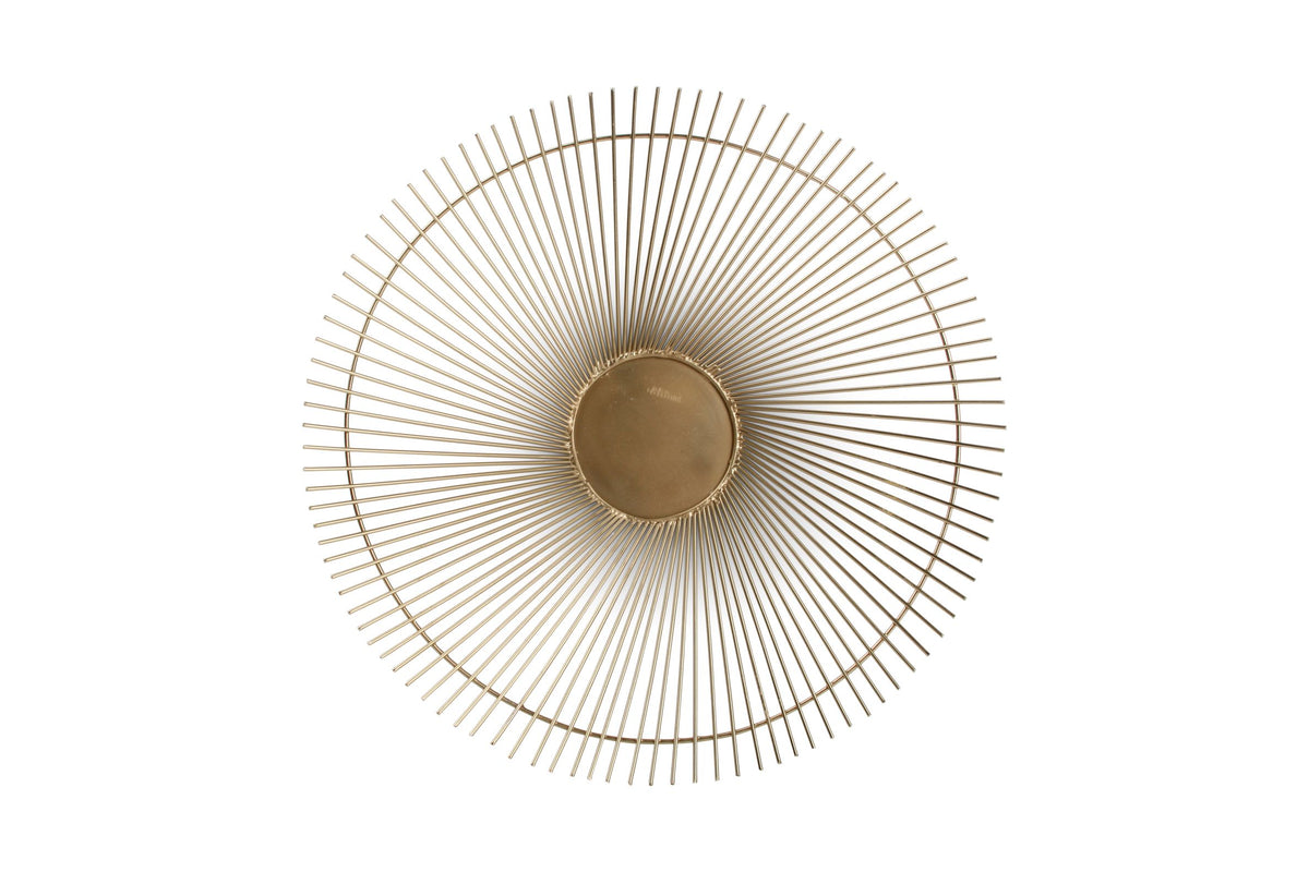 S&amp;P - Panier métallique 40xH5cm or Twisted Iris