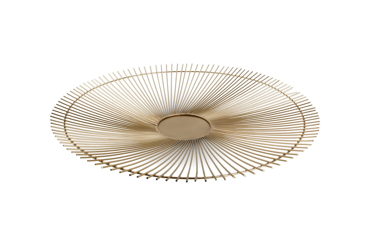 S&amp;P - Panier métallique 53xH5cm or Twisted Iris