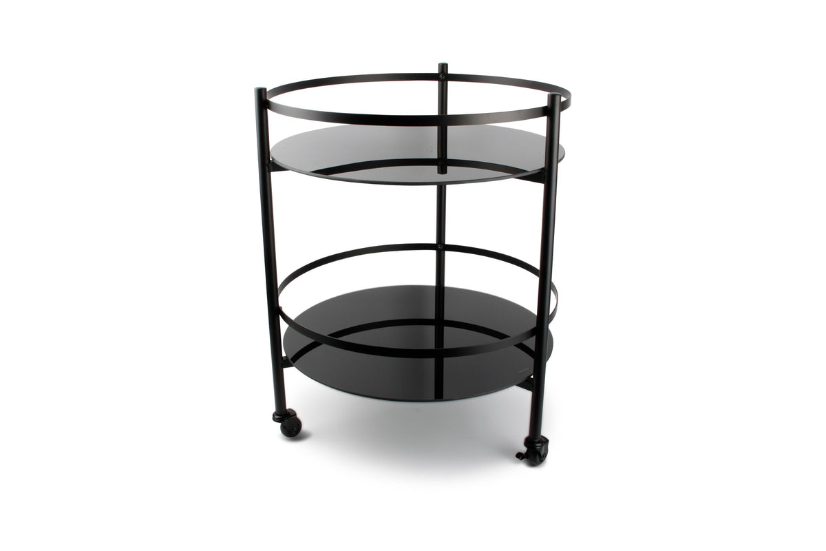 S&P - Chariot de service 48xH61,5cm 2 couches noir Bar