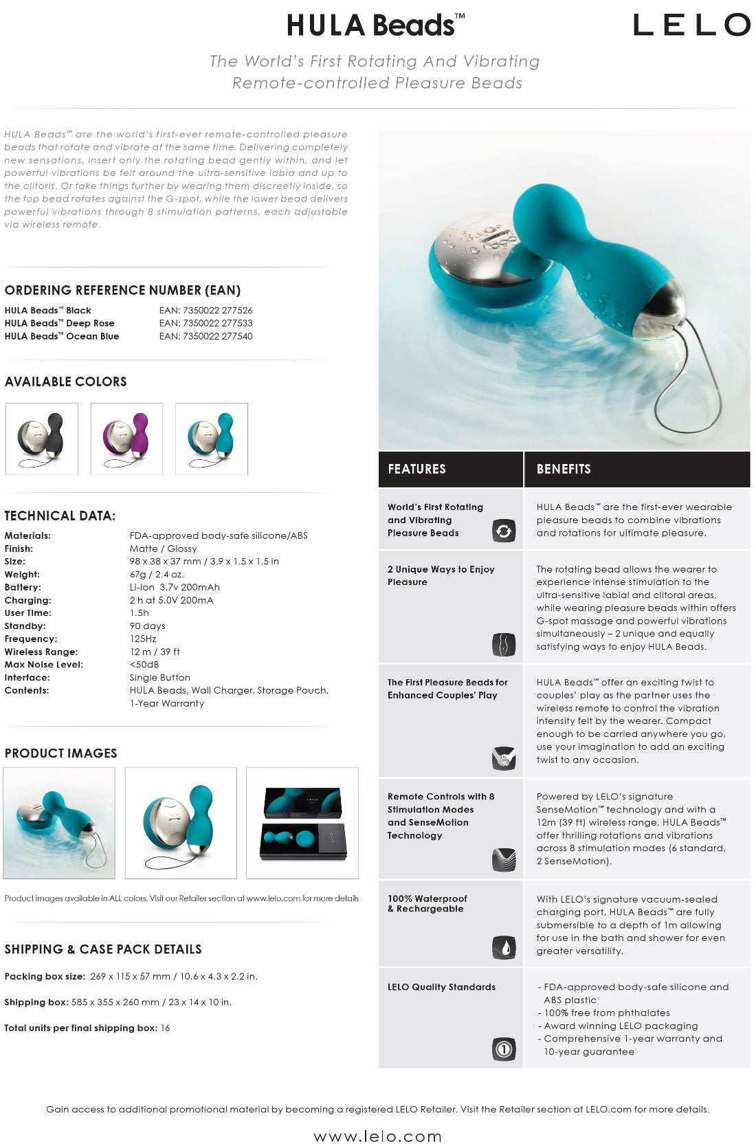 Hula Beads Obsidian Black