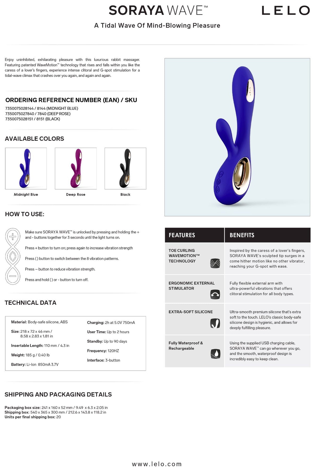 Soraya Wave Midnight Blue