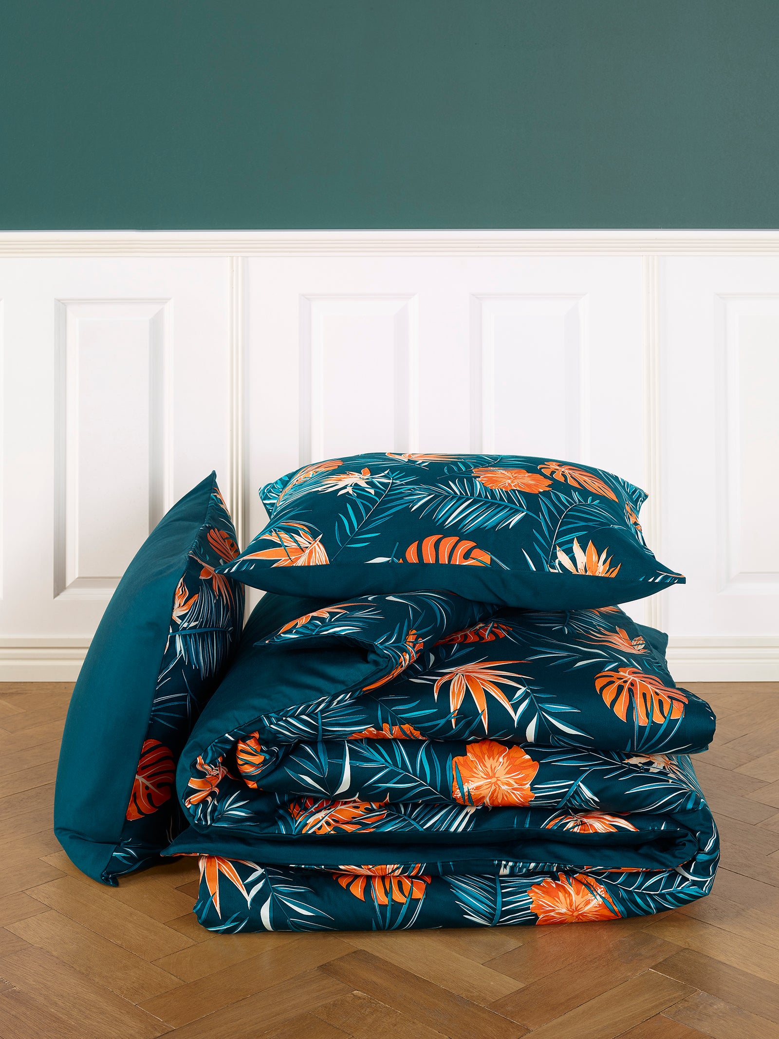 Luxury Collectie - Bird Of Paradise Deep Petrol