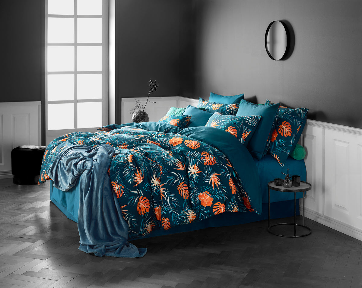 Luxury Collectie - Bird Of Paradise Deep Petrol