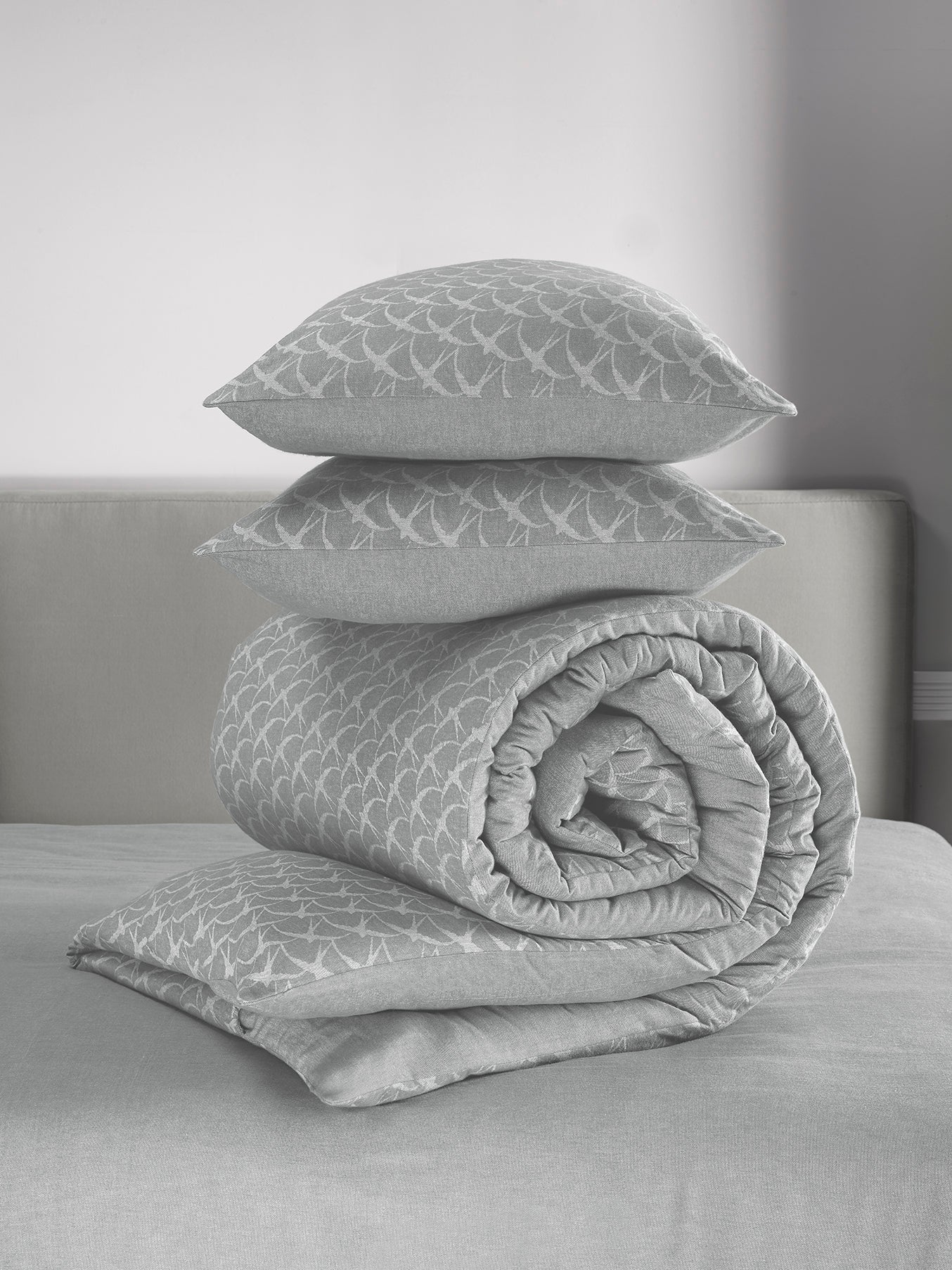 Luxury Collectie - Birds Natural Grey