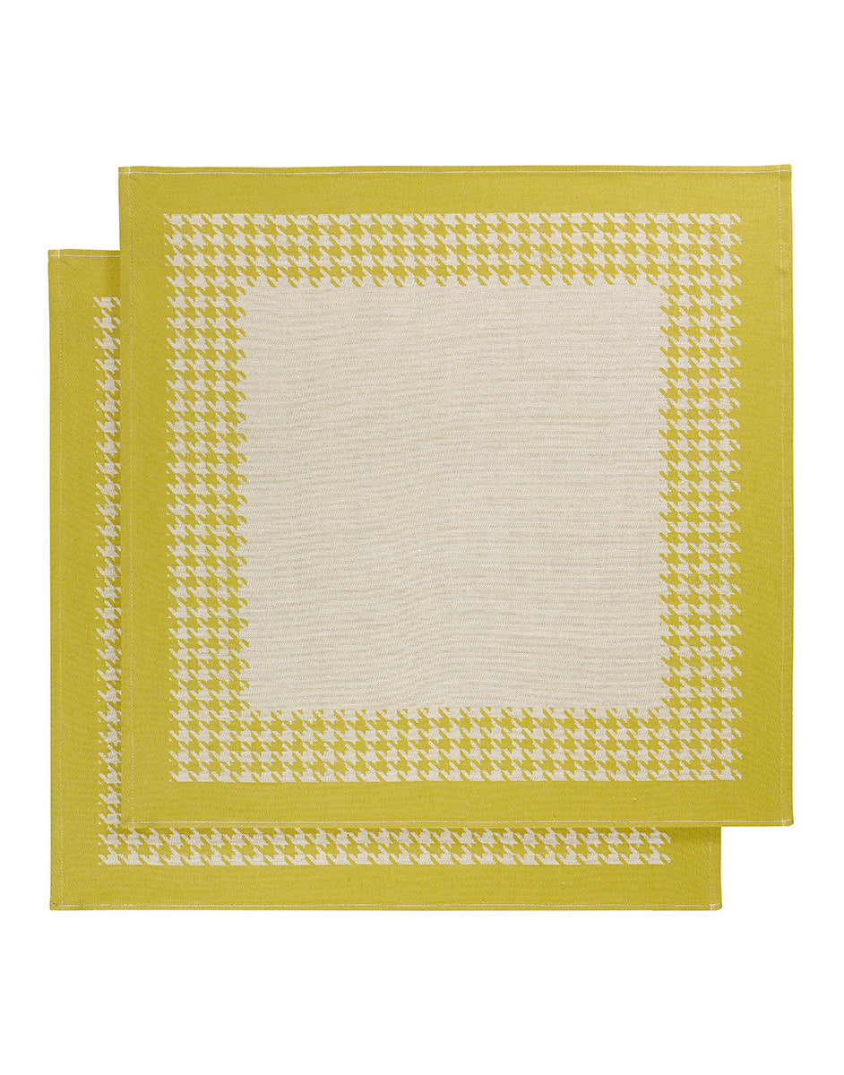 Luxury Collectie - Pied De Poule Yellowgreen